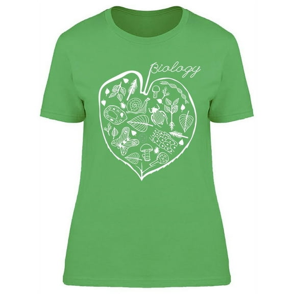 Love Biology Animals Plants T-Shirt Women -Image by Shutterstock, Female Medium