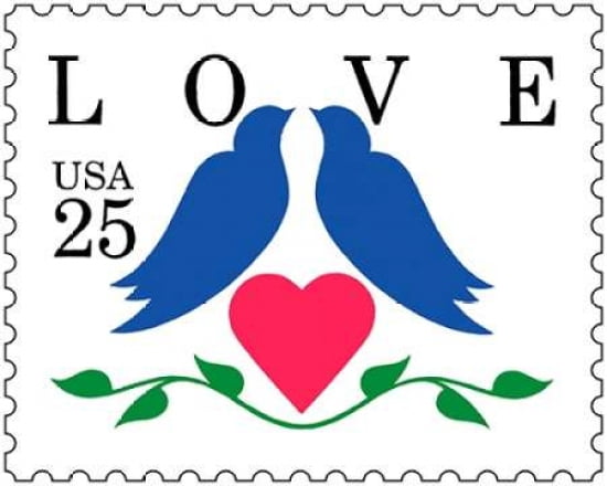 Love Birds Canvas Art - US POSTAL SERVICE (22 x 28)