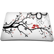 Love Birds Colored 1 X Standard 7 x 9 Rectangle Non - Slip Rubber Mouse Pad