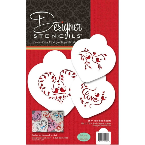 Love Birds Heart Set by Designer Stencils