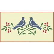 Love Birds Stencil - Colonial Folk Art DIY Signs Mylar Country - The Artful Stencil