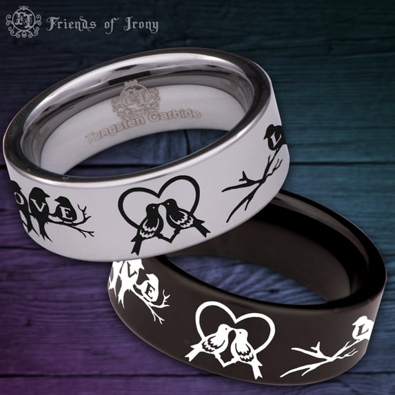 Love Birds Tungsten Carbide Ring