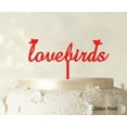 thumbnail image 1 of "Love Birds Wedding Cake Topper Custom Cake Topper Color Option Available 6""-7"" Inches Wide", 1 of 1