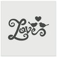 thumbnail image 1 of Love Birds on Text with Heart DIY Cookie Wall Craft Stencil - 4.5 Inch, 1 of 5