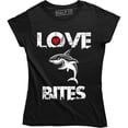 thumbnail image 1 of Love Bites - Funny Great White Shark Women's T-Shirt, 1 of 4