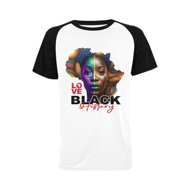 Love Black History Raglan T-shirt (USA Size) (Size:S;)