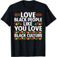 thumbnail image 1 of Love Black People Like You Love Black Culture Afrocentric T-Shirt, 1 of 4