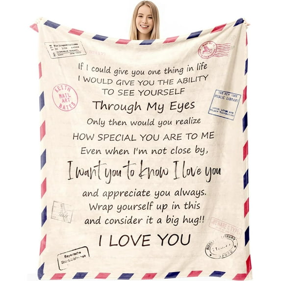 Love Blanket Gift for Nana Grandma Mom Daughter Aunt Women Lady Female for Mothers Day - to My Love People Women Letter Blanket for Sofa - Birthday for Woman Love Letter 01