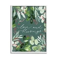 thumbnail image 1 of Love & Blessings Green Floral Leaves Holiday Graphic Art White Framed Art Print Wall Art, 1 of 7