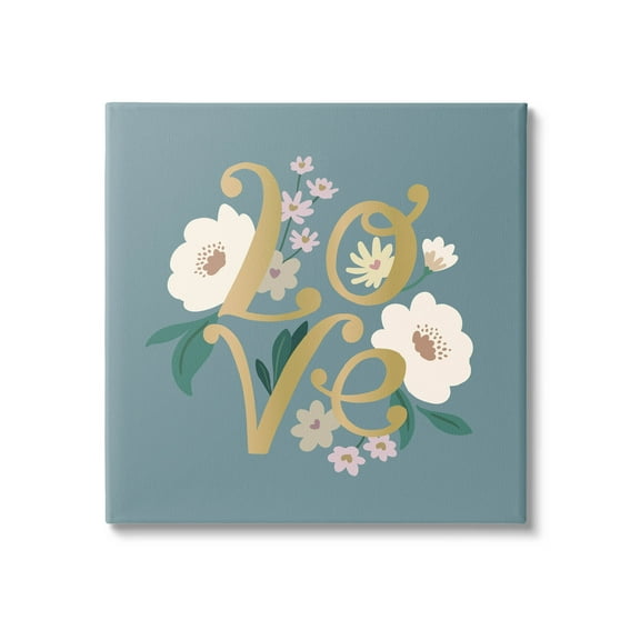 Love Blooming Florals Arrangement Botanical & Floral Graphic Art Gallery Wrapped Canvas Print Wall Art