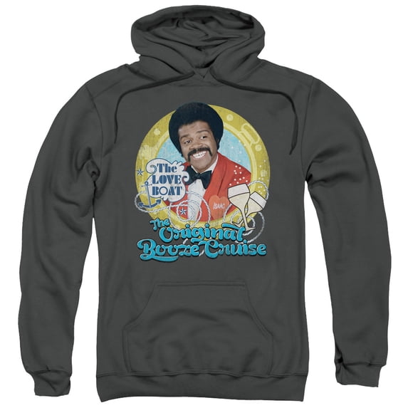 Love Boat Original Booze Cruise Adult Pullover Hoodie Sweatshirt Charcoal