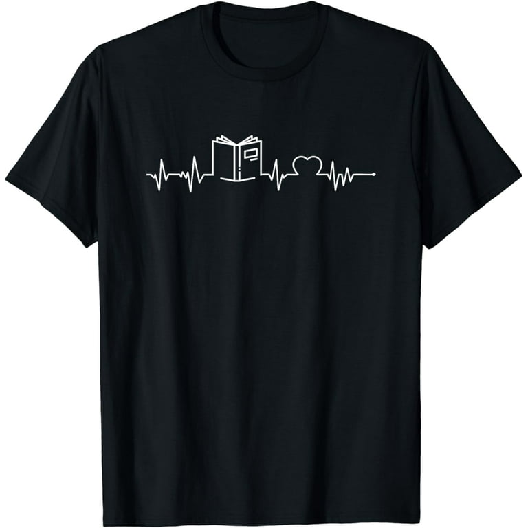 Love Books Heartbeat T-Shirt
