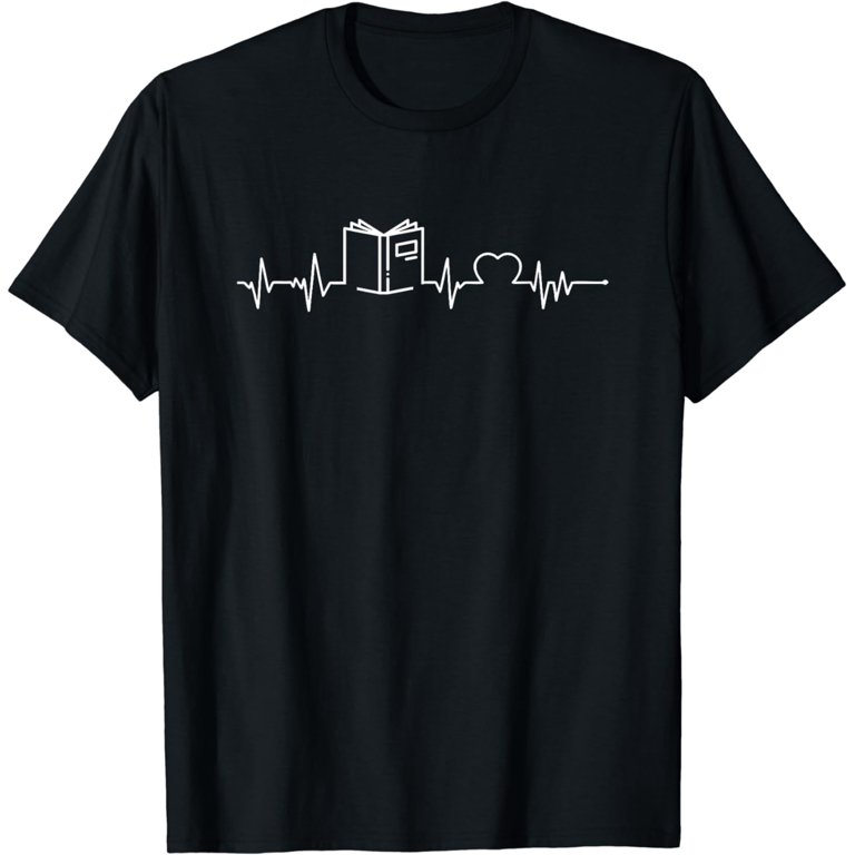 Love Books Heartbeat T-Shirt Love Books Heartbeat T-Shirt