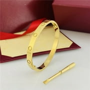 ALSCHARM Love Bracelet with Titanium Steel Matching Bracelets Women's Man Bangle Bracelets with Screwdriver-Screw
