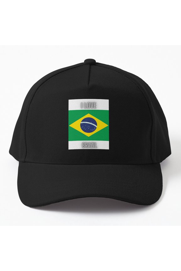 Love Brazil Baseball Hat, Federative Republic Heritage Graphic Design, Classic Cap