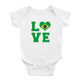 thumbnail image 1 of Love Brazil Flag Heart Baby Rompers Baby Clothes (White, 0-3 Months), 1 of 5