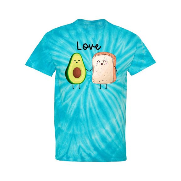 Love Bread And Avocado Tie Dye Cyclone Men -SPIdeals Designs, Male XX-Large