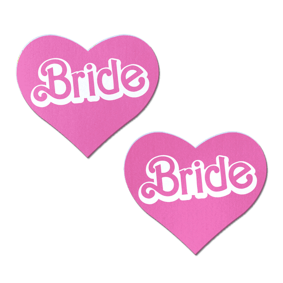Love: 'Bride' Doll Pasties Pink Iconic Heart Nipple Covers by Pastease