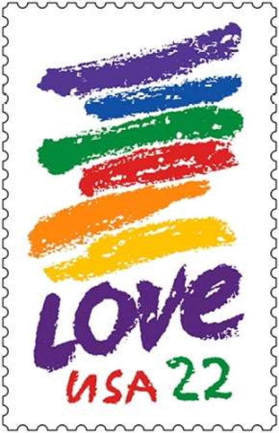 Love Brushstrokes Canvas Art - US POSTAL SERVICE (24 x 36)