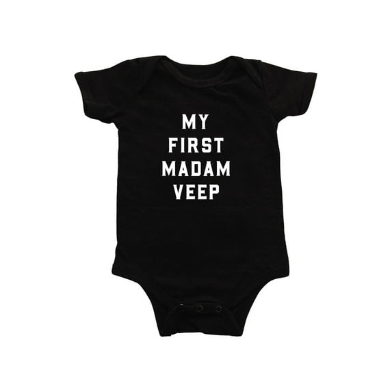 Love Bubby Bodysuit for Infants ? My First Madam Veep (Unisex, Black, 3-6M)
