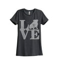 thumbnail image 1 of Love Bulldog Women's Fashion Relaxed T-Shirt Tee Charcoal Gray Medium, 1 of 3
