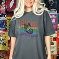 thumbnail image 1 of Love is Love Butterfly Gay Pride Shirt, Love is Love, Gay Pride month, Comfort Colors tee, LGTQB+ shirt, Equality Shirt, Social Justice (Colors:Flo Blue; Sizes:S;), 1 of 1