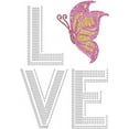 thumbnail image 1 of Love and Butterfly Rhinestone Iron on Hotfix Transfer Decal Bling Rhinestone Sticker Heat Transfer Patch Clothing Repair Applique for T-Shirt Clothing Pants Bags, 1 of 7