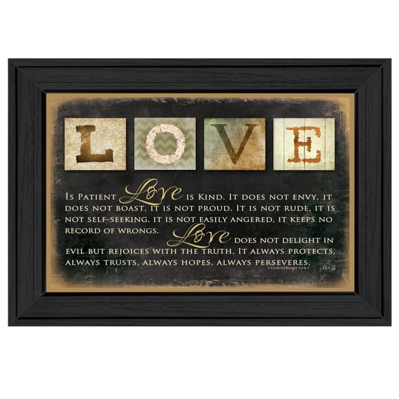 TrendyDecor4U Love By Marla Rae Printed Wall Art MA776D-405