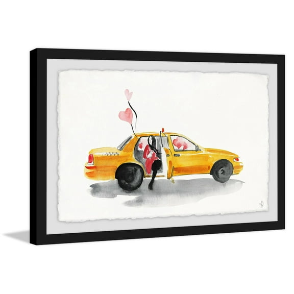 Love Cab Framed Painting Print