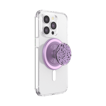 PopSockets - MagSafe Round PopGrip Cell Phone Grip & Stand, with Adapter Ring for Mobile Phones - Sugar Plum Speckle Aluminum