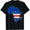thumbnail image 1 of Love Cabo Cape Verde With Cape Verdean Flag In Africa Map T-Shirt, 1 of 3