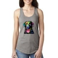thumbnail image 1 of Love Can Make a Tail Wag Pitbull Dog Lover Ladies Racerback Tank Top, Heather Grey, Large, 1 of 3