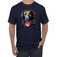 thumbnail image 1 of Love Can Make a Tail Wag Pitbull Dog Lover Men's Graphic T-Shirt, Navy, X-Large, 1 of 3