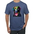 thumbnail image 1 of Love Can Make a Tail Wag Pitbull Dog Lover Men's Graphic T-Shirt, Vintage Heather Blue, Small, 1 of 3
