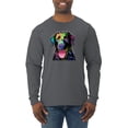 thumbnail image 1 of Love Can Make a Tail Wag Pitbull Dog Lover Mens Long Sleeve Shirt, Charcoal, Small, 1 of 3