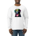 thumbnail image 1 of Love Can Make a Tail Wag Pitbull Dog Lover Mens Long Sleeve Shirt, White, Small, 1 of 3