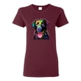 thumbnail image 1 of Love Can Make a Tail Wag Pitbull Dog Lover Womens Graphic T-Shirt, Maroon, Medium, 1 of 3