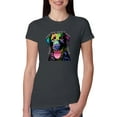thumbnail image 1 of Love Can Make a Tail Wag Pitbull Dog Lover Womens Slim Fit Junior Tee, Dark Grey, Small, 1 of 3