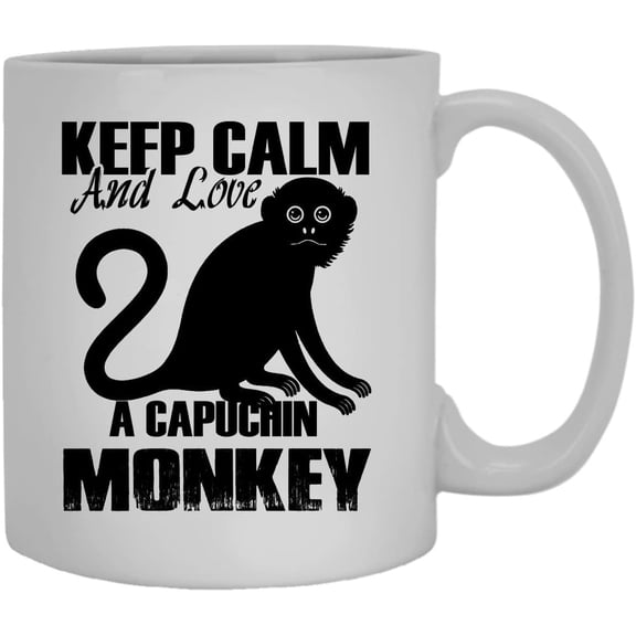 Love Capuchin Monkey Coffee Mug, Novelty Coffee Mug, Cup 11 oz