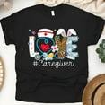 thumbnail image 1 of Love Caregiver T-Shirt | Nurse Graphic Medical Theme Tee, Black, Size XL, 1 of 6