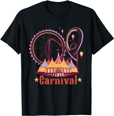 Love Carnival -Roller Coaster - Amusement Park T-Shirt - Walmart.com