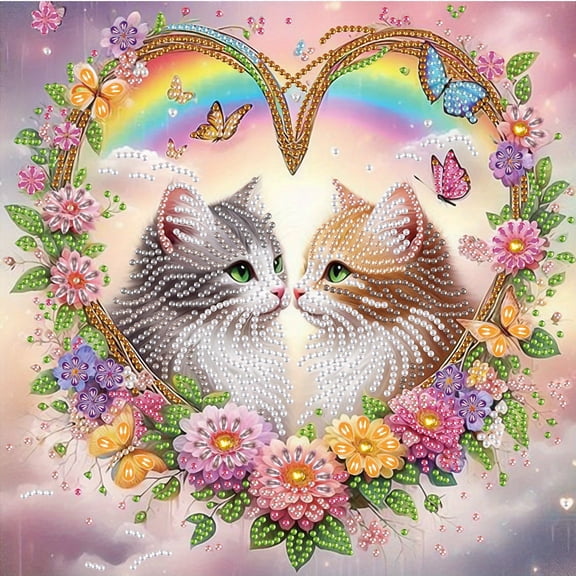 Love Cat Diamond Art Painting Kit
