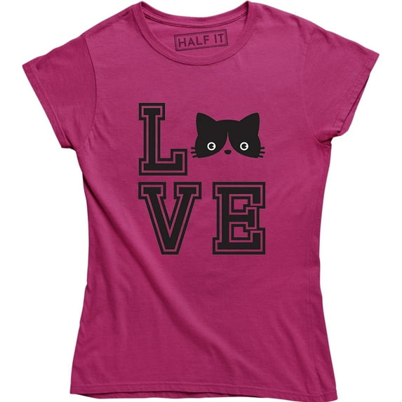 Love Cat Face Funny Cutie Cute Kitten Animal Pet LoverWomen's T-Shirt