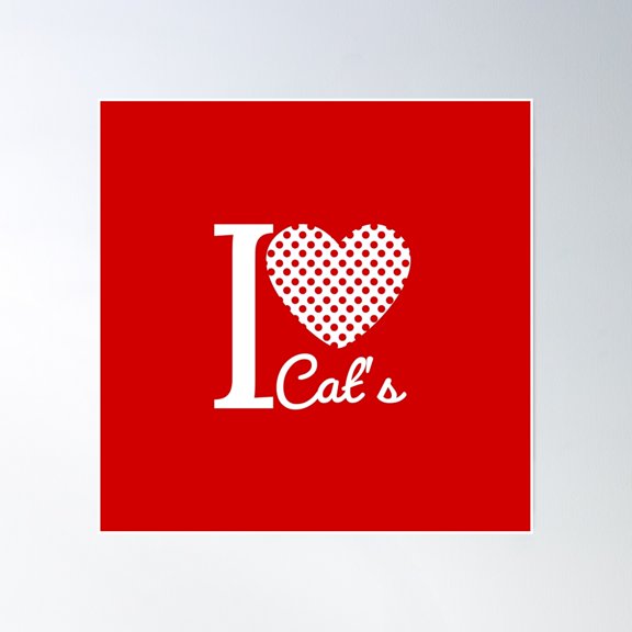 Love Cats B Poster Wall Art, Modern Wall Decor, 30x30 UNFRAMED