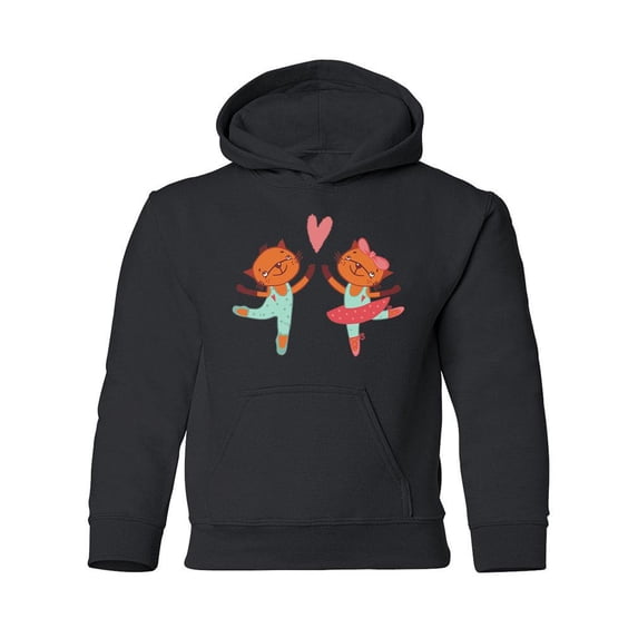Love Cats Dancing Ballet Hoodie Juniors -Image by Shutterstock, x-Large