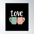 thumbnail image 1 of Love Cats Poster Wall Art, Modern Wall Decor, 12x18 UNFRAMED, 1 of 3