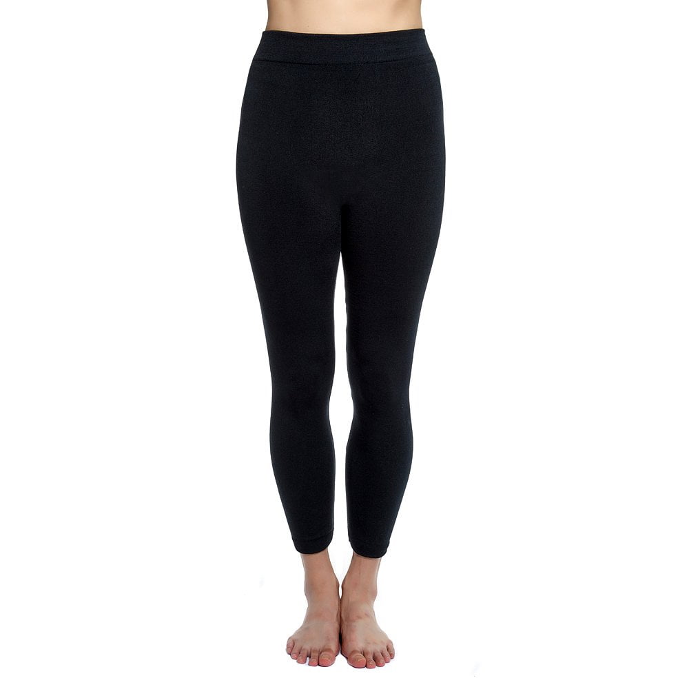 Love Charm Women s Fleece Lined Seamless Leggings Black Medium Large 3 Pack