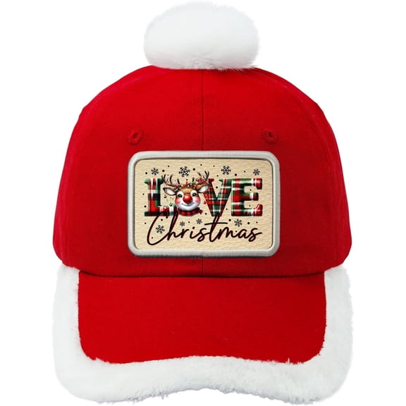 Love Christmas Merry Christmas Baseball Hat Christmas Santa Hat Custom Hats