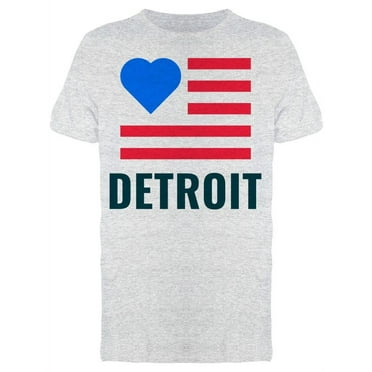 Love City Detroit T-Shirt Men -Image by Shutterstock, Male Large