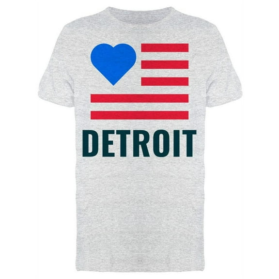 Love City Detroit T-Shirt Men -Image by Shutterstock, Male Medium